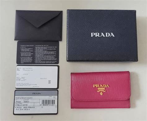 prada keyring sale|prada wallet with key ring.